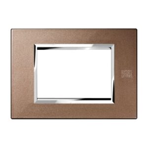 Placca 3 Moduli, Expì, Metallo, Bronzo Lucido URMET 13903.BL