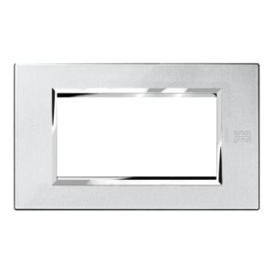 Placca 4 Moduli, Expì, Metallo, Argento Mercurio URMET 13904.AM