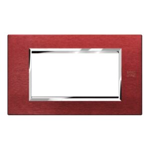 Placca 4 Moduli, Expì, Alluminio, Rosso URMET 13904.RS