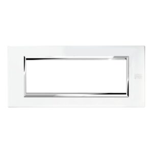 Placca 6 Moduli, Expì, Metallo, Bianco Perla URMET 13906.BP
