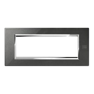 Placca 6 Moduli, Expì, Metallo, Nero Grafite URMET 13906.NG