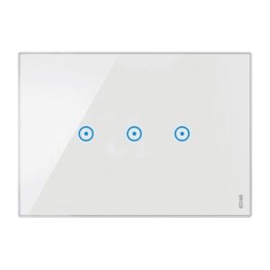 Placca 3 Moduli, 3 Simboli, Expì Touch, Vetro, Bianco Neve URMET 14033.BN