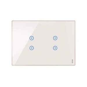 Placca 3 Moduli, 2 Simboli Sovrapposti, Expì Touch, Vetro, Bianco Neve URMET 14543.BN