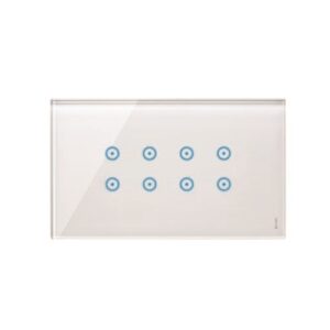 Placca 4 Moduli, 4 Simboli Sovrapposti, Expì Touch, Vetro, Bianco Neve URMET 14584.BN