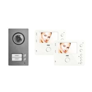 Kit Bifamiliare Video Con Pulsantiera Mikra2 E Videocitofono Vivavoce Mìro, Sistema 2Voice URMET 1784/772