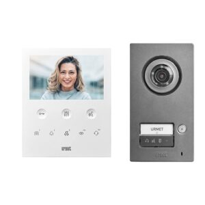 Kit Monofamiliare Video Con Pulsantiera Mikra2 E Videocitofono Vivavoce Vog5, Sistema 2Voice URMET 1784/781