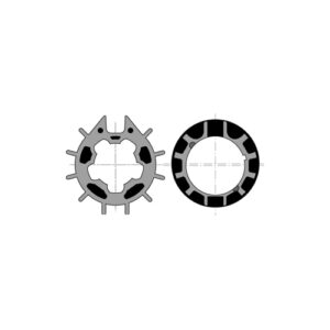 Set Adattatore Ruota Corona D. 70mm Ogiva Tende Da Sole SOMFY 9410351