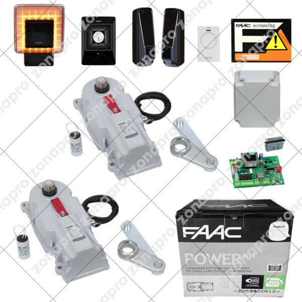 FAAC 770N 230V 10675201 KIT Automazione Cancello Ante Battenti Motore Interrato