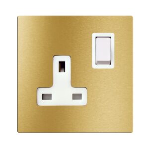 Presa 13A + Interr. 2P Oro 2M AVE BS10972PORO