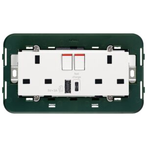 2Prese 2P+T13Abs+Int.Rosso+Usba+C Bianco VIMAR 14224.AC
