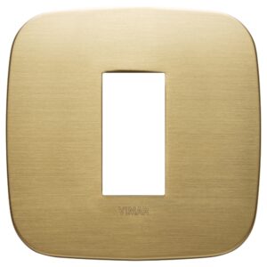 Placca Round 1M Ottone Spazzolato VIMAR 19671.12.01