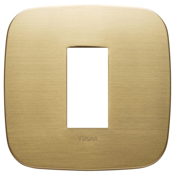 Placca Round 1M Ottone Spazzolato VIMAR 19671.12.01