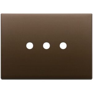 Placca 3Mx3 Tondo Bronzo Scuro Spazz. VIMAR 22683.RN.3.12