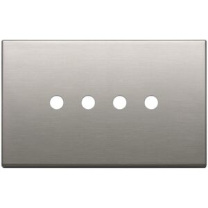 Placca 4Mx4 Tondo Nichel Spazzolato VIMAR 22684.RN.4.11