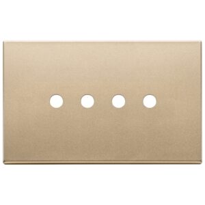 Placca 4Mx4 Tondo Oro Satinato VIMAR 22684.RN.4.88