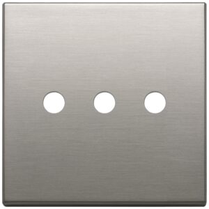 Placca 3Mx3 Bs Tondo Nichel Spazzolato VIMAR 22685.RN.3.11