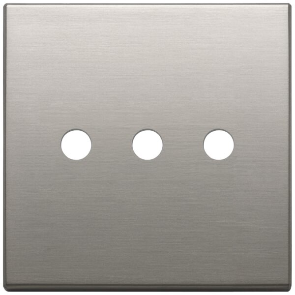 Placca 3Mx3 Bs Tondo Nichel Spazzolato VIMAR 22685.RN.3.11