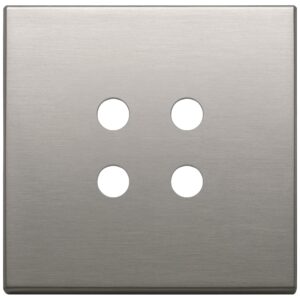 Placca 2Mx4 Tondo Nichel Spazzolato VIMAR 22692.RN.11