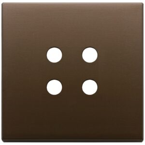 Placca 2Mx4 Tondo Bronzo Scuro Spazz. VIMAR 22692.RN.12