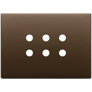 Placca 3Mx6 Tondo Bronzo Scuro Spazz. VIMAR 22693.RN.12