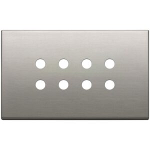 Placca 4Mx8 Tondo Nichel Spazzolato VIMAR 22694.RN.11
