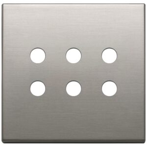 Placca 3Mx6 Bs Tondo Nichel Spazzolato VIMAR 22695.RN.11
