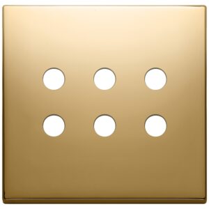 Placca 3Mx6 Bs Tondo Oro VIMAR 22695.RN.82