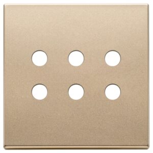 Placca 3Mx6 Bs Tondo Oro Satinato VIMAR 22695.RN.88