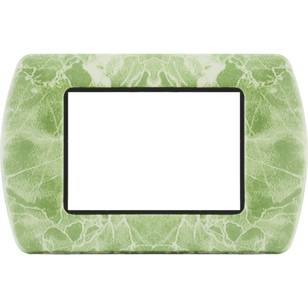 Placca Metallo T1 3P Marmo Verde MAPAM 8803-16