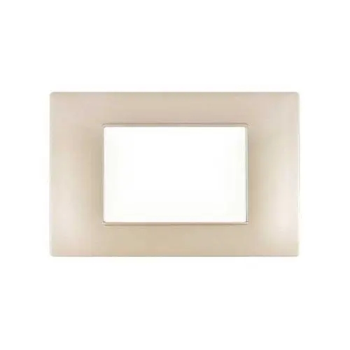 Placca Tecnopolimero T2-Gem 3P Champagne MAPAM M6003-13 Compatibile VIMAR PLANA