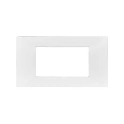 Placca Tecnopolimero T2-Gem 4P Bianco MAPAM M6004-01 Compatibile VIMAR PLANA