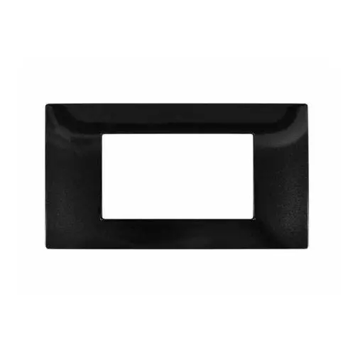 Placca Tecnopolimero T2-Gem 4P Nero MAPAM M6004-02 Compatibile VIMAR PLANA