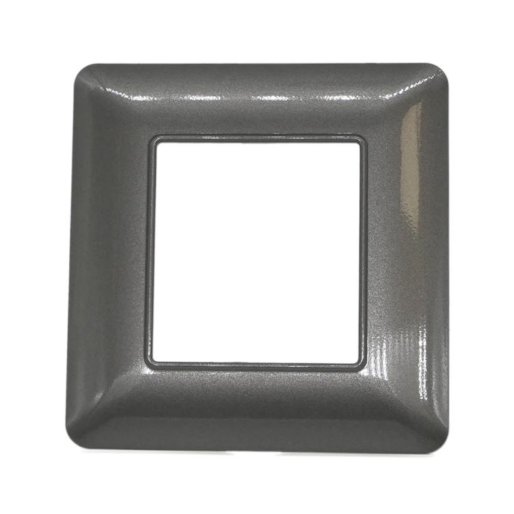 Placca Tecnopolimero T3-Joy 2P Grigio Scuro MAPAM M5002-11 Compatibile Bticino Matix