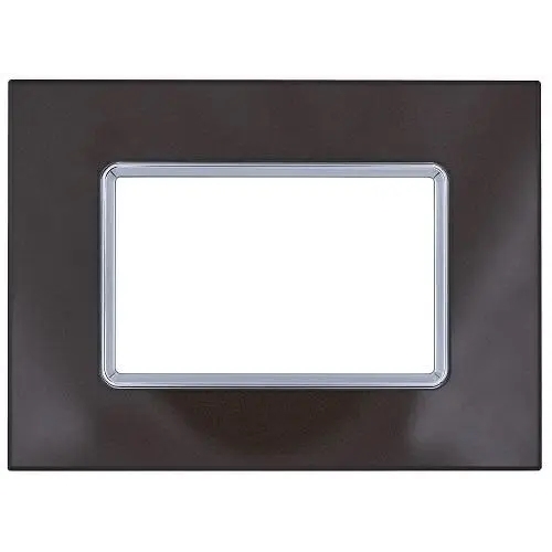 Placca Vetro T3-Joy 3P Testa Di Moro MAPAM M5003BL-6 Compatibile Bticino Matix