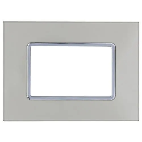 Placca Vetro T3-Joy 3P Champagne MAPAM M5003BL-5 Compatibile Bticino Matix
