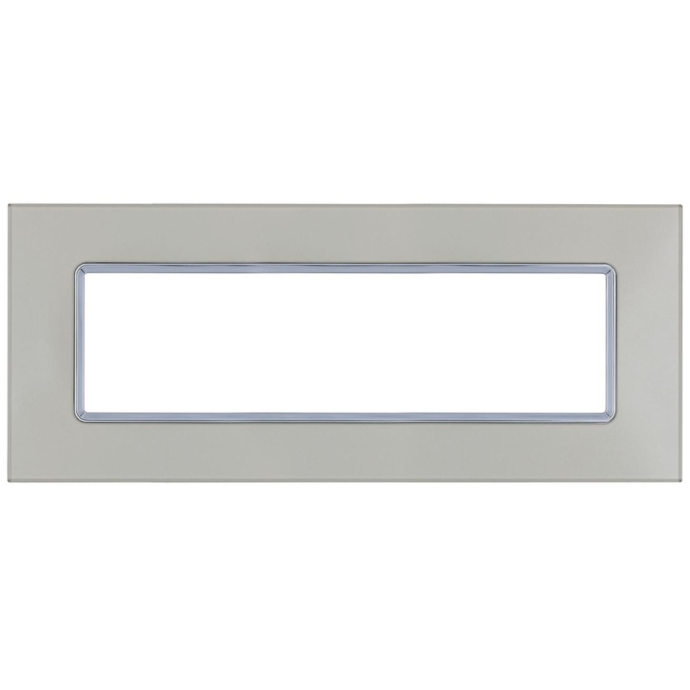 Placca Vetro T3-Joy 6P Champagne MAPAM M5006BL-5 Compatibile Bticino Matix