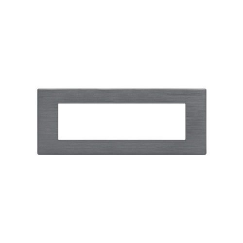 Placca Tecnopolimero Spazzolato T2-Gem 7P Grigio MAPAM M6007SL-8 Compatibile VIMAR PLANA