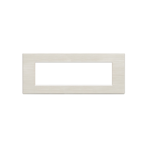 Placca Tecnopolimero Spazzolato T2-Gem 7P Perla MAPAM M6007SL-21 Compatibile VIMAR PLANA