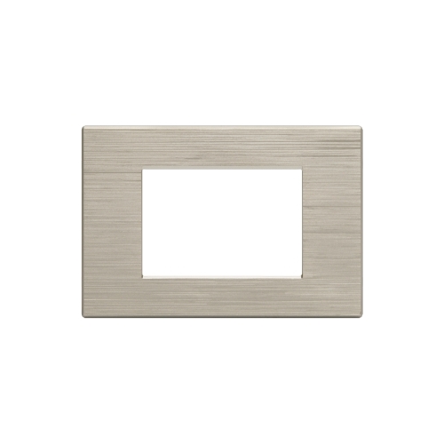 Placca Tecnopolimero Spazzolato T2-Gem 3P Sabbia MAPAM M6003SL-4 Compatibile VIMAR PLANA