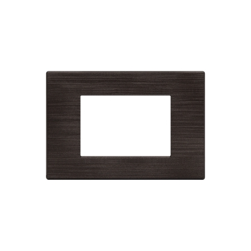 Placca Tecnopolimero Spazzolato T2-Gem 3P Testa Di Moro MAPAM M6003SL-7 Compatibile VIMAR PLANA