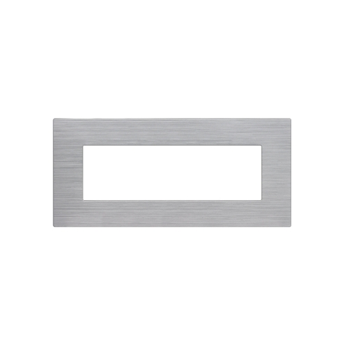 Placca Tecnopolimero Spazzolato T3-Joy 6P Silver MAPAM M5006SL-9 Compatibile Bticino Matix