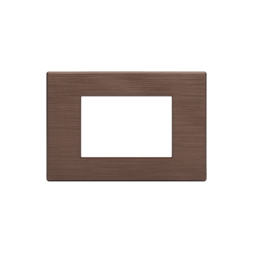 Placca Tecnopolimero Spazzolato T2-Gem 3P Bronzo MAPAM M6003SL-14 Compatibile VIMAR PLANA