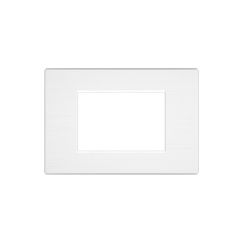 Placca Tecnopolimero Spazzolato T2-Gem 3P Bianco MAPAM M6003SL-1 Compatibile VIMAR PLANA