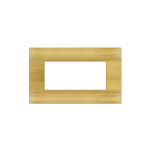 Placca Tecnopolimero Spazzolato T3-Joy 4P Oro MAPAM M5004SL-5 Compatibile Bticino Matix