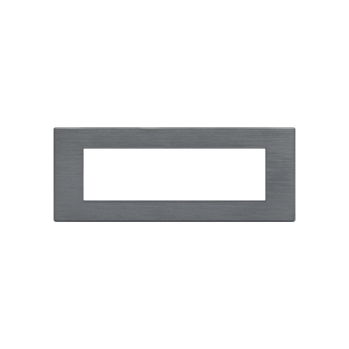Placca Tecnopolimero Spazzolato T1-Art 7P Grigio MAPAM 8007SL-8 Compatibile Bticino Living Light Tech International