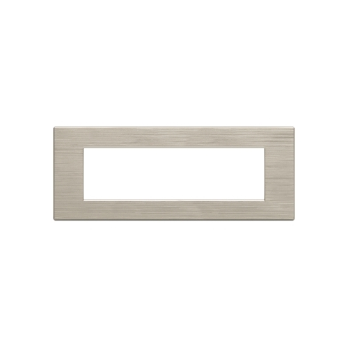 Placca Tecnopolimero Spazzolato T1-Art 7P Sabbia MAPAM 8007SL-4 Compatibile Bticino Living Light Tech International