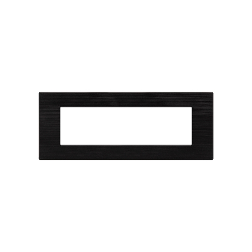Placca Tecnopolimero Spazzolato T1-Art 7P Nero MAPAM 8007SL-2 Compatibile Bticino Living Light Tech International