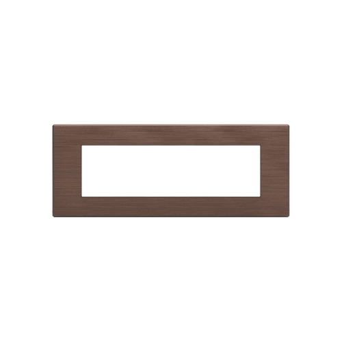 Placca Tecnopolimero Spazzolato T1-Art 7P Bronzo MAPAM 8007SL-14 Compatibile Bticino Living Light Tech International