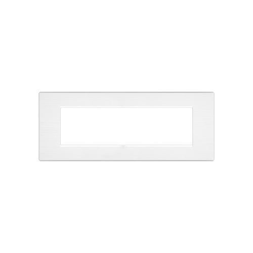 Placca Tecnopolimero Spazzolato T1-Art 7P Bianco MAPAM 8007SL-1 Compatibile Bticino Living Light Tech International