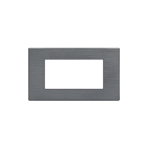 Placca Tecnopolimero Spazzolato T1-Art 4P Grigio MAPAM 8004SL-8 Compatibile Bticino Living Light Tech International